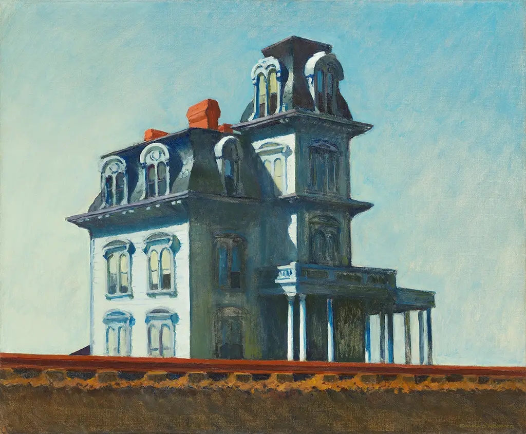House by the Railroad in Detail Edward Hopper